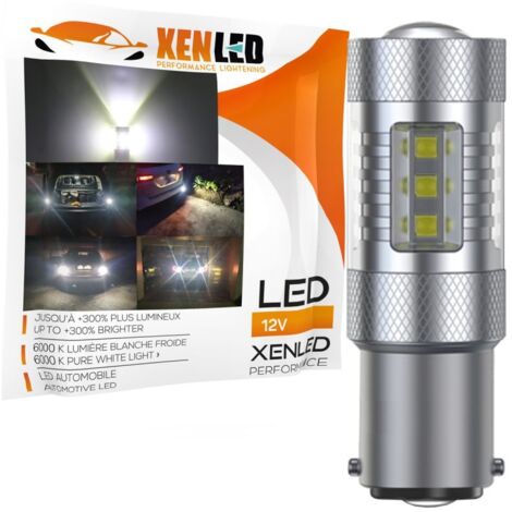 Ampoule 16 LED CREE 80W - P21/5W - Haut de Gamme - 12V Double intensité Blanc