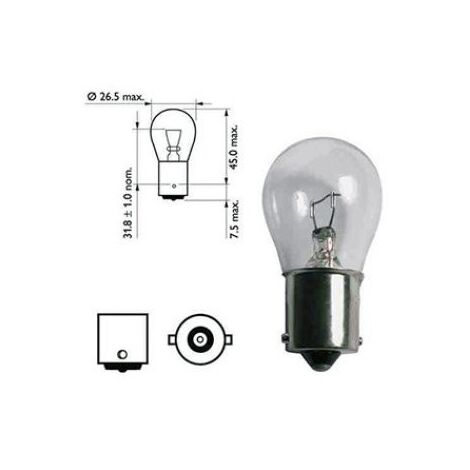 Ampoule 21W 24V pour remorque – Éclairage puissant et fiable – Résistante aux vibrations – Pour feux arrière et de signalisation