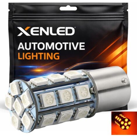 Ampoule 24 LED SMD ORANGE - BA15S / P21W / 1156 / T25 - Orange