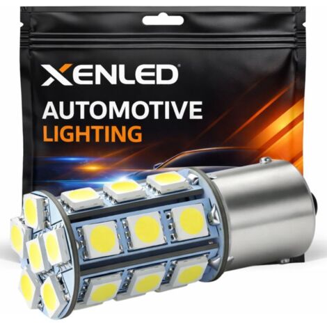 Ampoule 24 LED SMD - P21W / BA15S / T25 / 1156 - Blanc - Lampe de signalisation LED