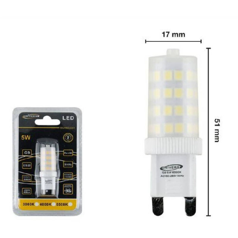 Lampadina 51 Led Smd G9 5 Watt Light Bianca Fredda Calda Natura Faretto