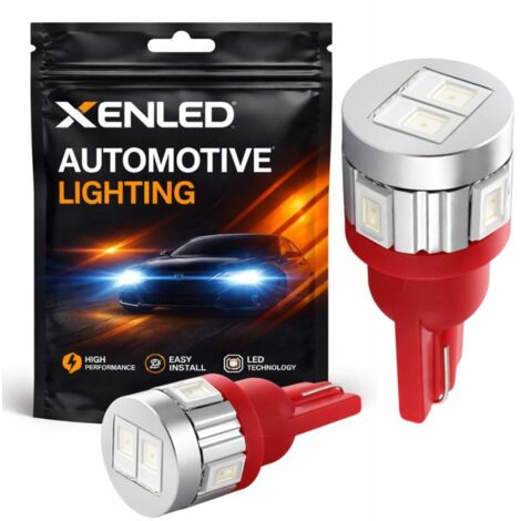 Ampoule 6 LED SG - W5W - Rouge - T10 - LED de signalisation 12V lampe de signalisation