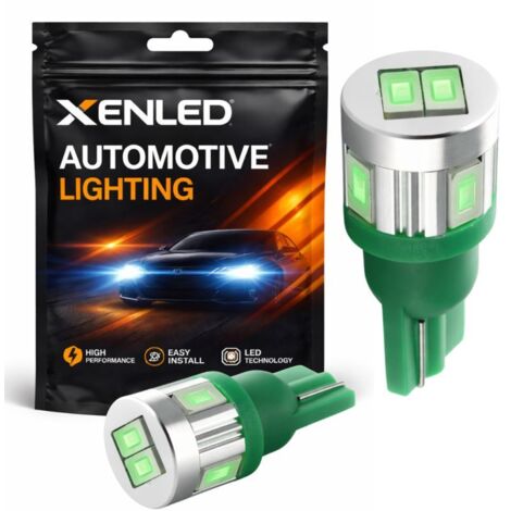 Ampoule 6 LED SG - W5W - Vert 12V Lampe de signalisation