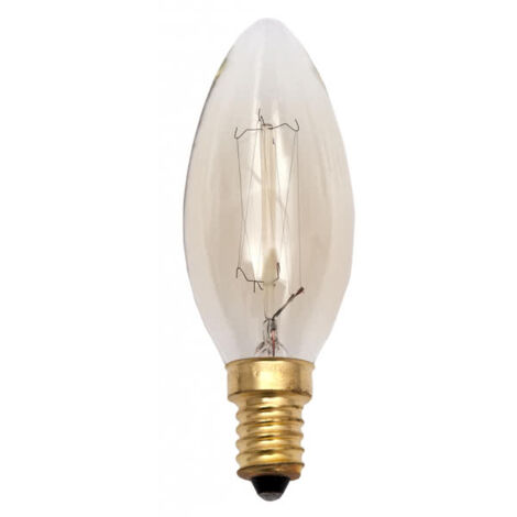 Ampoule à bougie vintage incandescente 40w e14 35dx96 chaude