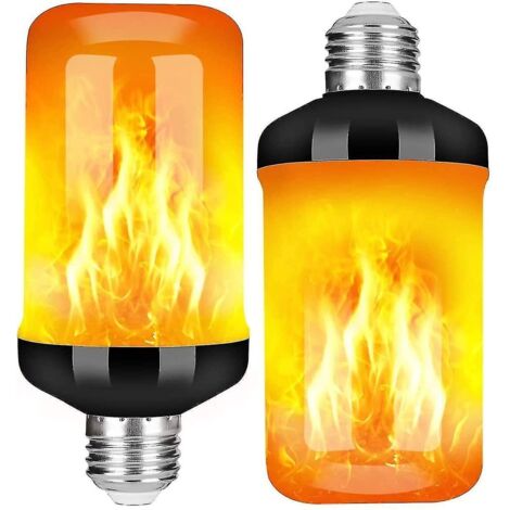 Ampoule à effet flamme, culot E27 5W LED, 4 modes d'éclairage, ampoule décorative intérieure et extérieure pour Halloween, Noël, mariages et fêtes.-AquaForge