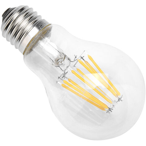 Ampoule à filament LED A65, culot E27, consommation de 8W pour une  équivalence de 75W, intensité lumineuse de 1055 lumens, lumi