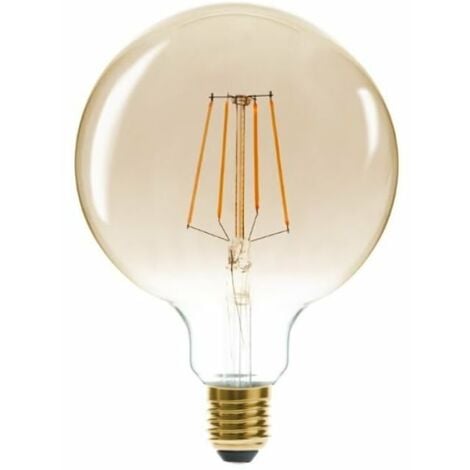 Tianfan - Grande ampoule LED Edison en cristal - G125 - 4 W - 220/240 V -  E27 - Style vintage - À filament - Décoration - Lumière chaude de 350 lm,  Verre, claire, E27 4.00W 240.00V : : Luminaires et Éclairage