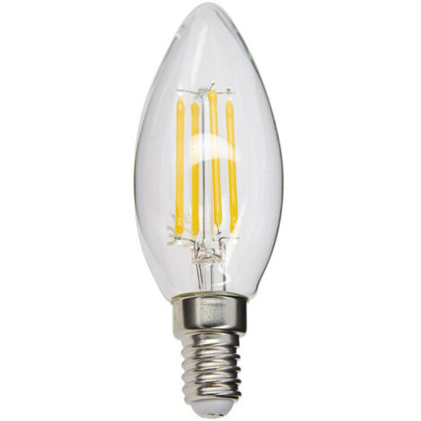 Ampoule à filament LED flamme, culot E14, 4W cons. (40W eq.), lumière blanc neutre