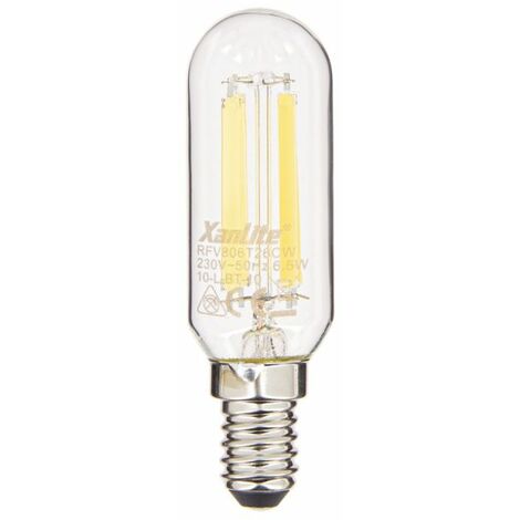 Ampoule à filament LED T26, culot E14, conso. 6,5W, Blanc neutre, Spéciale hotte et frigo