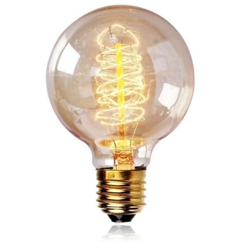 Ampoule à incandescence G80 40W E27 - Edison - Jaune - Classe énergétique A+