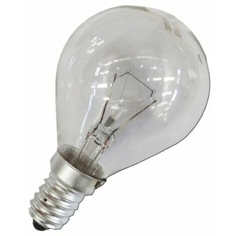 Ampoule à incandescence sphérique transparente 40 W E14 à usage industriel uniquement