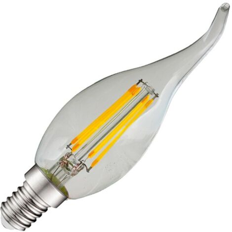 ampoule à led cob - vision-el - e14 - 4w - 6000k - coup de vent - filament - claire - boite