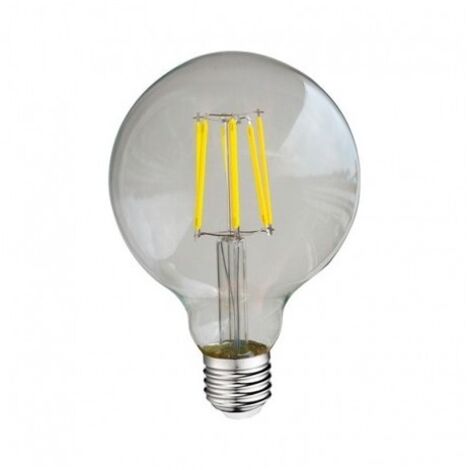 ampoule à led cob - vision-el - e27 - 8w - 6000k - globe g95 - filament - boite