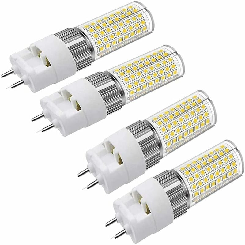 Ampoule à led G12 16W Blanc Naturel, ampoule maïs bi-pin , 4000K 1600 Lumen Plafonnier Floodlight pour maison rue garage paysage entrepôt, Pack de 4