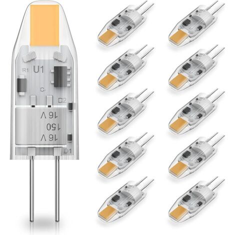 Ampoule à LED G4 1W, 1,5w ampoule à LED 120 lumens 2700k ampoule à LED blanche chaude, AC/DC 12V G4 Mini ampoule correspondant à 10W 15W ampoule halogène