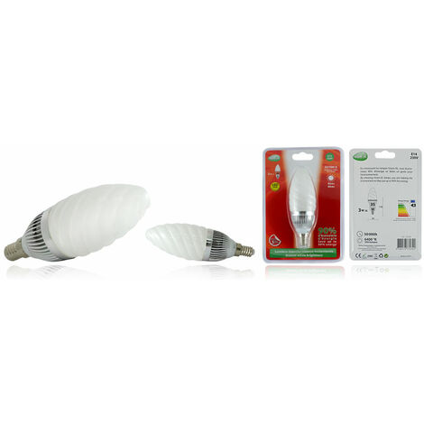 ampoule à led - vision-el - e14 - 3w - 6000k - flamme - 230 volts