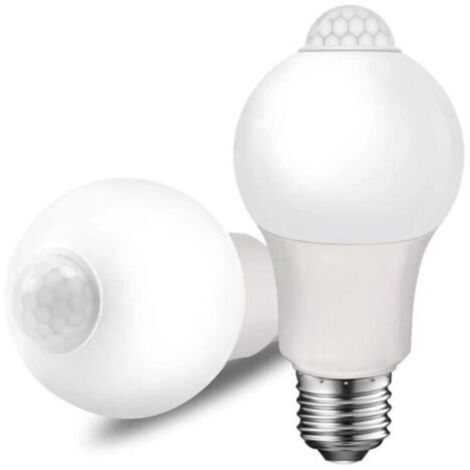 Ampoule à lumière blanche froide de 12 watts (équivalent à 100 watts) avec détecteur de mouvement (paquet de 2)