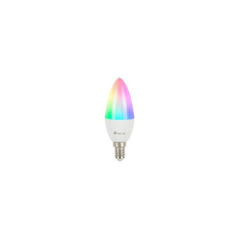 Bombilla NGS smart wifi led bulb gleam 514c halogena colores 5w 500 lumenes e14 regulable en intesidad