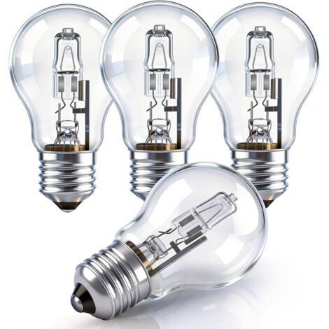 Ampoule A55 E27 100W Dimmable, 1200LM Blanc Chaud 2700K, AC 220-240V, Transparent Ampoule Globe E27 pour Lustre, Lampe de Table, Applique Murale, Lot de 4