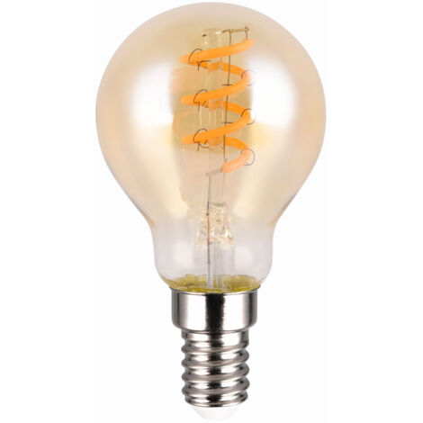 Ampoule, Ampoule E14 spirale avec variateur Ambre en Verre, TRIO