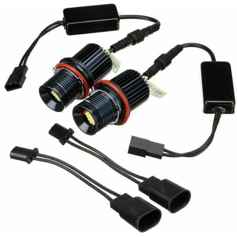 Ampoule Anneau Halo LED Blanc 80W Pour BMW E39 E60 E53 Phare Feu De Marqueur