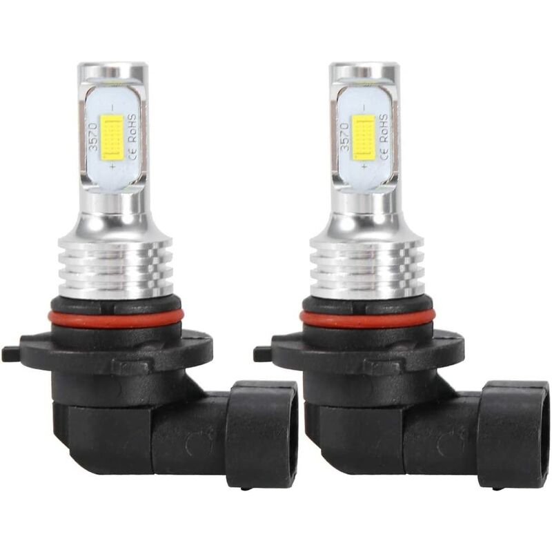 Ampoule antibrouillard, 2pcs H10 9145 80W 8000K Blanc Ampoule antibrouillard à led 12-24V remplacement universel