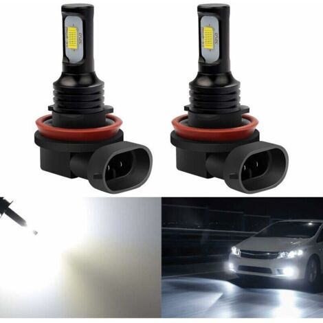Ampoule antibrouillard 3570 H11 H8LED extrêmement lumineuse de 2400 lumens pour feux de jour DRL ou feux antibrouillard uniquement. blanc-