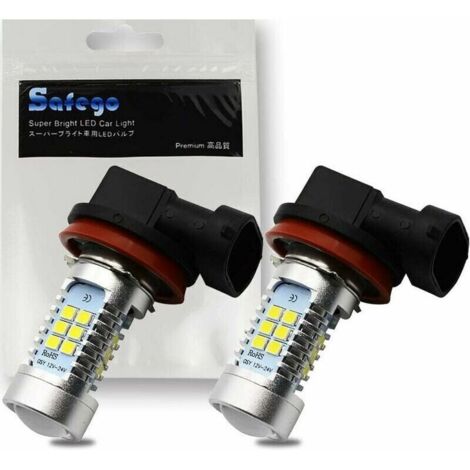 Ampoule antibrouillard H11 - LED blanche ultra 21-2835SMD pour voiture, antibrouillard xénon - AquaForge