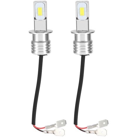 Ampoule antibrouillard LED blanche H3 80W 8000K 12-24V, accessoire universel, 2 pièces, avec décodage