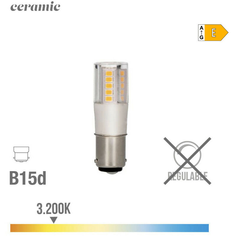 EDM - Ampoule led Baïonnette B15d – 5,5W – 650lm – 3000K – Lumière chaude – Ø18x57mm