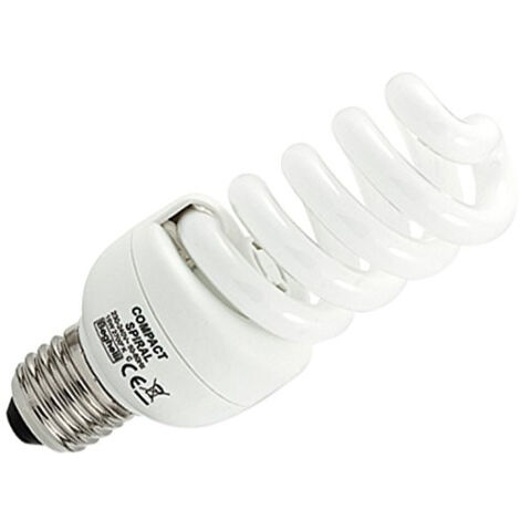 Ampoule Beghelli Compact Spiral 15W E27 Blanc Chaud