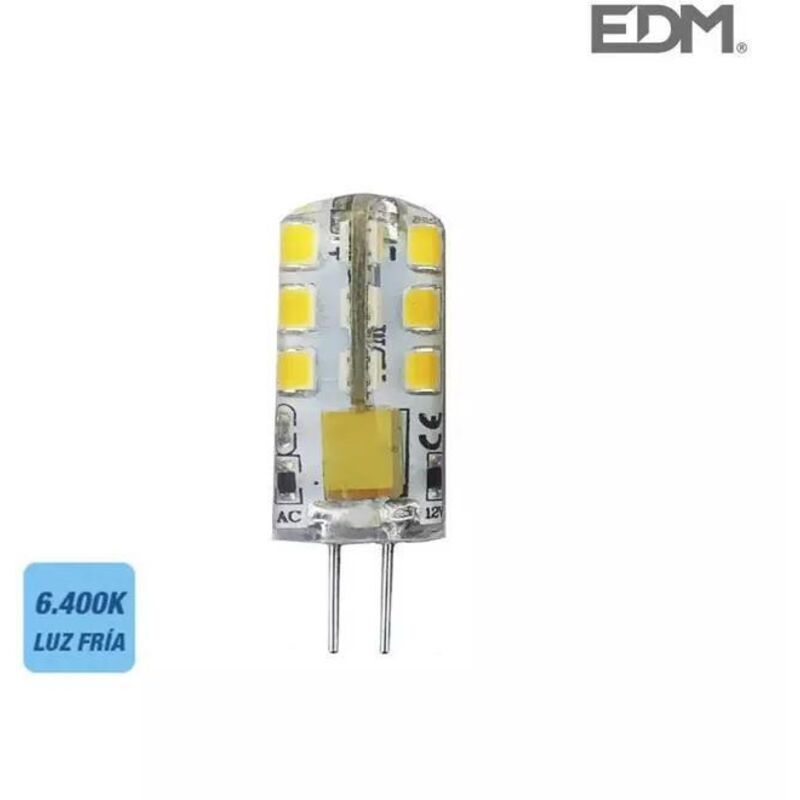 EDM - Ampoule led G4 Bi-Pin Silicone – 2W – 180lm – 6400K – Ø10x37mm –