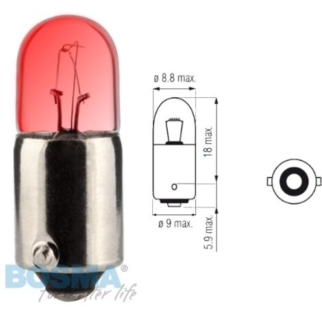 Ampoule BOSMA 12V 4W BA9s ROUGE 4209 1 PCS