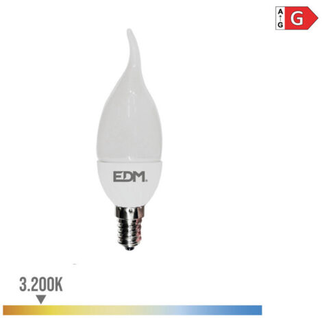 Ampoule bougie LED Bohème e14 5w 400lm 3200k lumière chaude ø3,8x12,5cm EDM