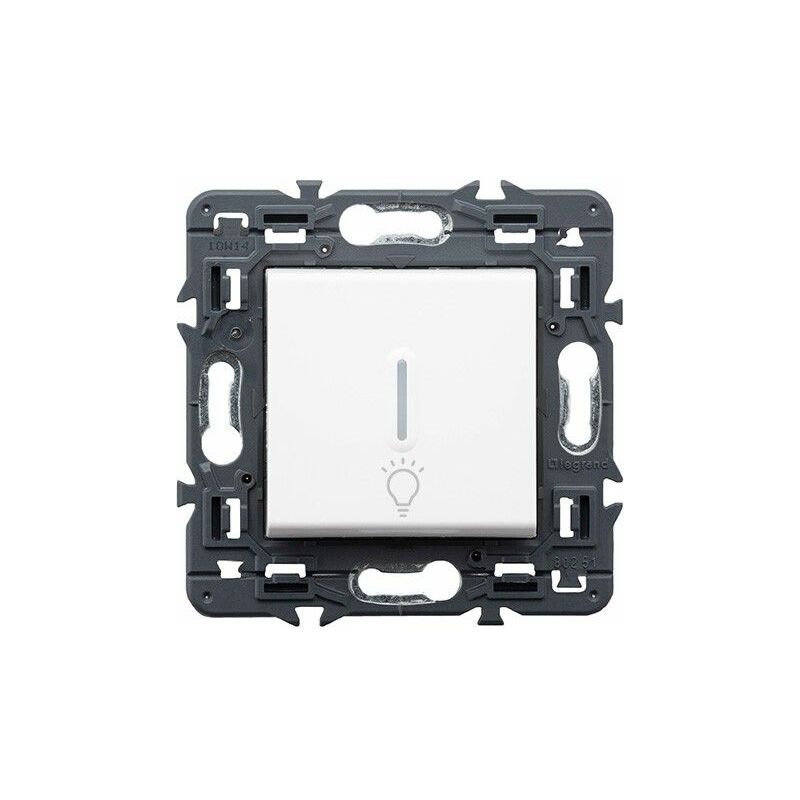 Legrand - Ampoule bouton lumière valena next 1P 6A blanc 741289