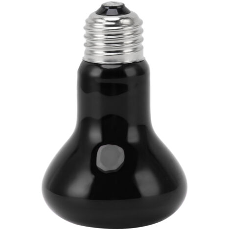 Ampoule chauffante E27 pour reptiles, lampe à spot chauffant 75W noir 110-120V pour serpents et terrariums