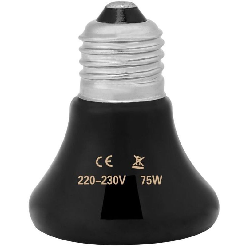 Ampoule Chauffante Tortue Ampoule Chauffante Céramique 50-100 W Lampes Infrarouge Lampe Chauffante pour Reptiles et Amphibiens(75w)