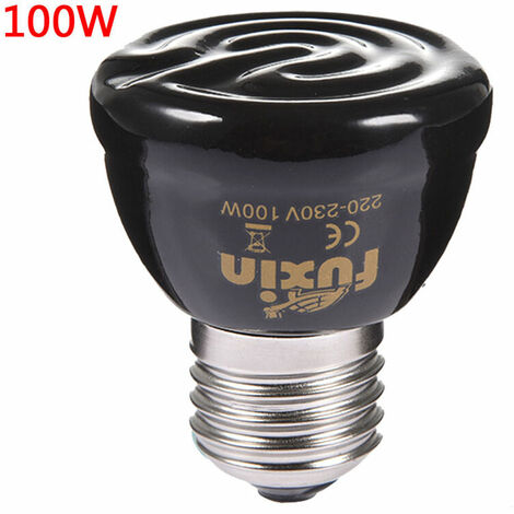 Ampoule Chauffante Tortue Lampe Chauffante pour Animaux de Compagnie Ampoule Chauffante en Céramique Lampe Chauffante Infrarouge pour Reptiles (100W)