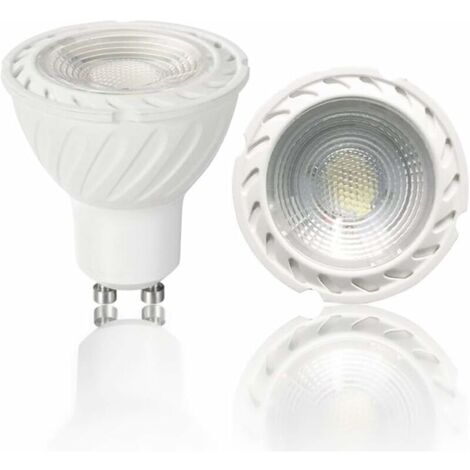Ampoule COB LED GU10 Couleur Blanc Froid 6000K, 5W Angle de Faisceau 38°, Halogène 45W équiv. 450lm Non-dimmable, Lampe de Projecteur Traditionnelle pour Plafonds et Pistes (Pack de 8) [Classe énergét