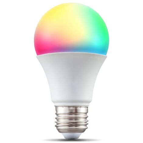 Ampoule connectée LED choix de couleurs RVB CCT dimmable commande vocale par Appli compatible Alexa Google Home E27 9W, 806Lm
