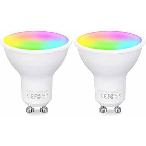 Ampoule LED connectée WIFI dimmable RGB+Blanc CCT 2700K-6500K GU10 5W  Vision Pro