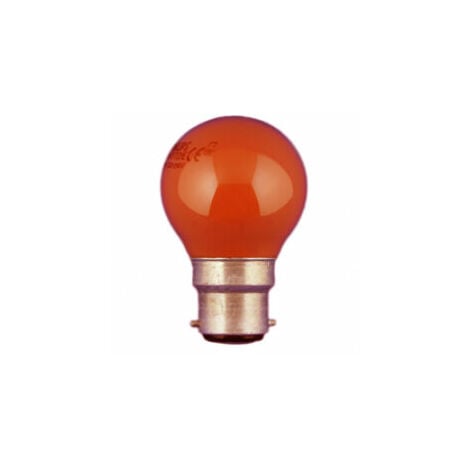 Ampoule couleur rouge sphérique 230V 15W B22D - 124044 - Orbitec