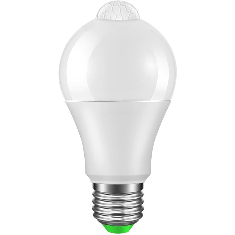 Supermarket - Ampoule de capteur de mouvement PIR, 12W E27 Ampoule de capteur de lumière PIR Blanc froid 6000K Lampe de nuit marche/arrêt automatique