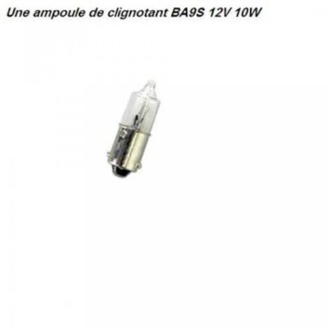 Ampoule de clignotant blanche BA9S 12V 10W T10 pour moto scooter