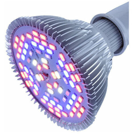 Ampoule de culture à LED 50W, ampoule à spectre complet pour plantes 78LEDs, lampe de culture pour plantes d'intérieur, légumes et semis, lumière de culture pour serre (1 paquet)