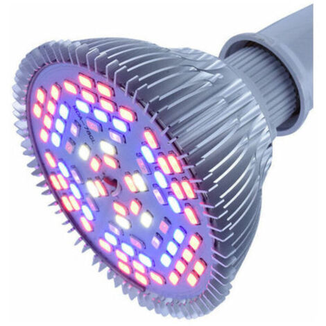 Ampoule de culture à LED 50W, ampoule à spectre complet pour plantes 78LEDs, lampe de culture pour plantes d'intérieur, légumes et semis, lumière de culture pour serre (1 paquet)
