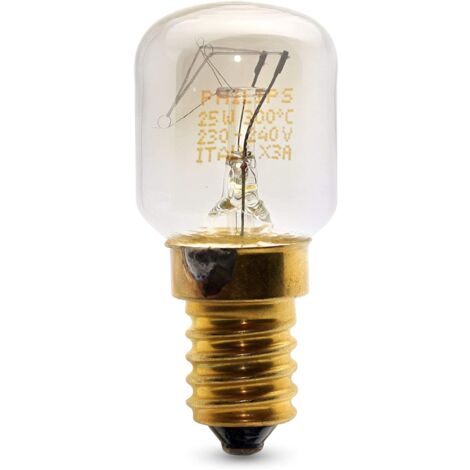 Ampoule de four à culot à vis 25 W E14/SES 300° pour four toutes marques