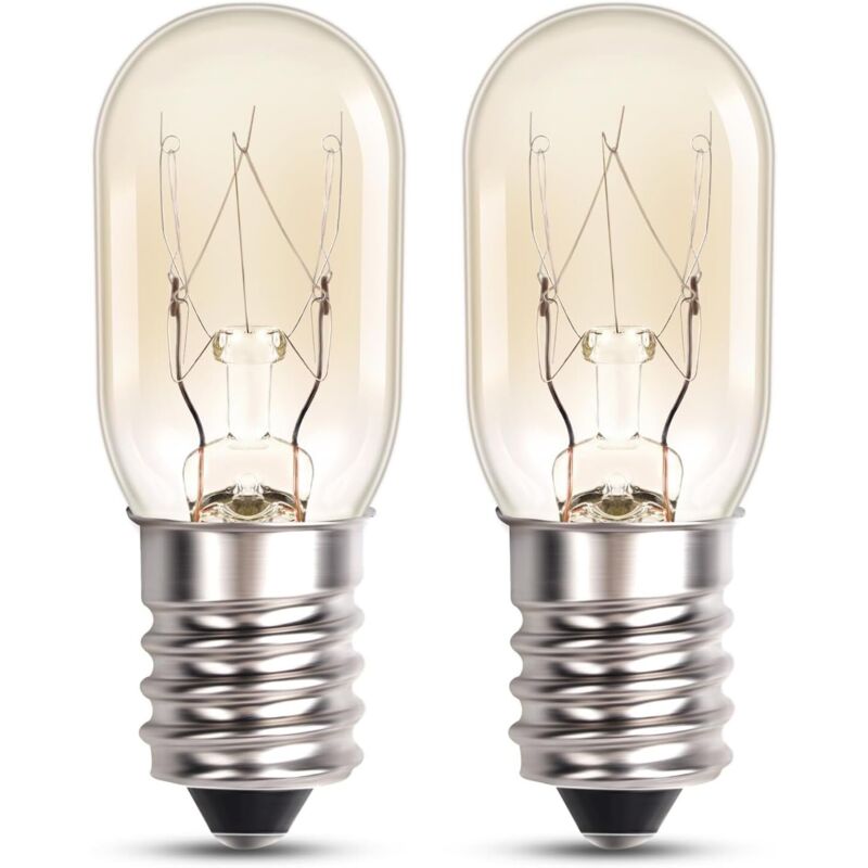 Ampoule de Frigo T20 E14 15W Blanc Chaud 2400-2500k, Résistant à -20°C, AC 220-240V, Lampe Frigo 15W Petit Culot, Ampoule pour Réfrigérateur