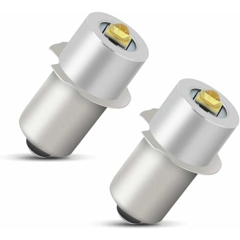 Ampoule de Lampe de Poche à LED 5W 6-24V P13.5S Mise à Niveau de Puissance élevée Kit de Conversion de Remplacement de l'ampoule de LED（Lot de 2）