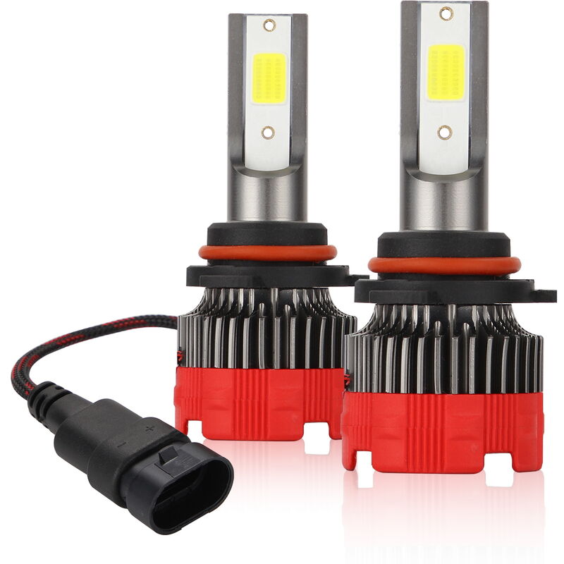 9006 Ampoule de phare LED 2pcs Ampoule de phare halogene haute performance, feux de route, feux de croisement et ampoule de rechange antibrouillard,